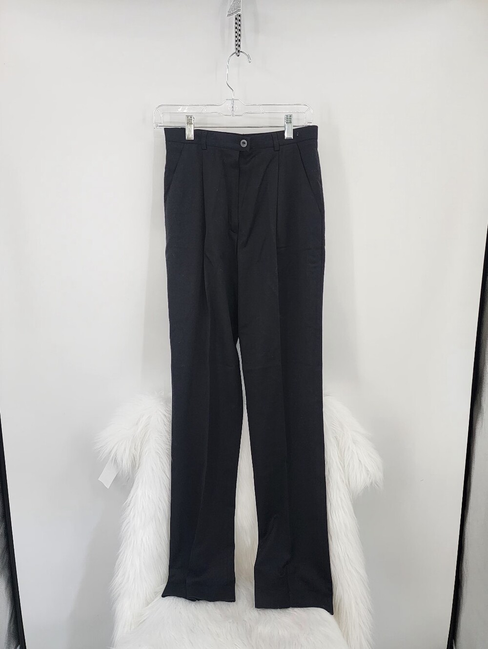Vintage Black Escada Trousers/Wool Pants Dress Pants Size 6, 32.5" Inseam